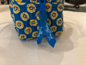 Vera Bradley Vintage Riviera Blue and Yellow Floral-Print Top-Handle Cargo Tote thumbnail 2