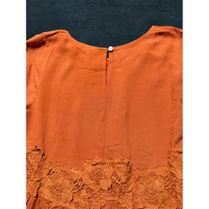 Easel Orange Lace Detail‎ Bell Sleeve A Line Dress Women's Size M thumbnail 8