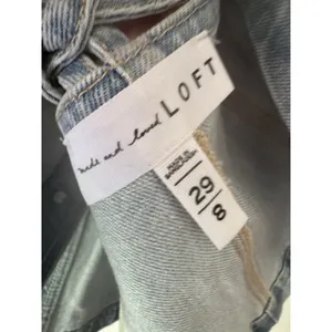 NWOT LOFT Denim Lace Up Button Front Corset Top Women’s 8/29 thumbnail 5