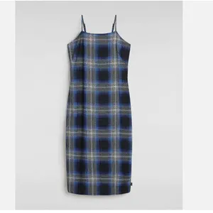 NWT Vans camden check slip dress in blue XS thumbnail 6