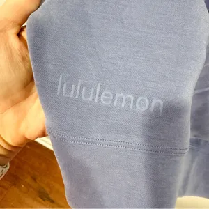 Lululemon Softstreme Perfectly Oversized Cropped Crew Water Drop Blue Size 14 thumbnail 4