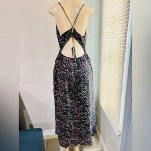 ZAFUL Women's Spaghetti Strap Floral Summer Hollow Twist Front Maxi Dresses Sexy thumbnail 9