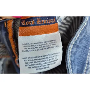 Rock Revival Stephanie Bootcut Jeans Size 29 Flap Pocket Y2K Thick Stitch Blue thumbnail 9