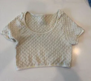Stretchy baby doll crop top Tan thumbnail 1