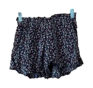 Hollister Navy Floral Shorts XS thumbnail 1