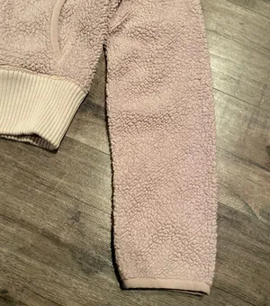 Womens American Eagle Fleece Zip Up Hoodie Jacket Beige/Light Khaki/Lite Pink Sm thumbnail 4
