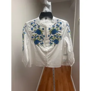 NEW Tuckernuck Hyacinth House Bluebell Embroidery Thalia Blouse Size XXS thumbnail 6