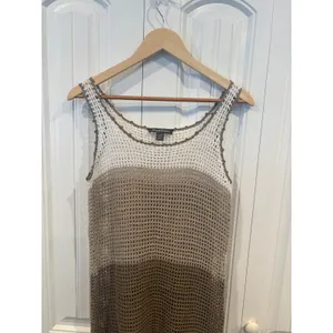 Tommy Bahama‎ Cream And Tan Crochet Swim Cover Up Size Large thumbnail 3
