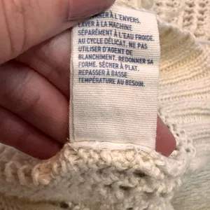 American Eagle‎ Knit Top Fringe Trim Cream Crochet Bohemian Size XSmall XS thumbnail 5