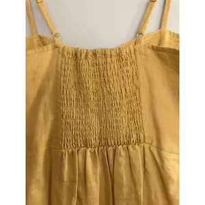 Suboo Button Down Midi Sundress Mustard Yellow Women's Size Small‎ thumbnail 8