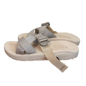 Chacos Chillos Slide Sandal Womens 11 Tan Beige Chevron Adjustable Straps J106592 thumbnail 5