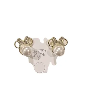 Fashion gold plated Disney Minnie Ears With Bow earrings thumbnail 2