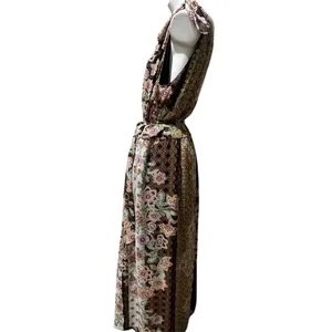 Lane Bryant Plus Size 28 Floral Chiffon Maxi Dress Sleeveless V-Neck thumbnail 3