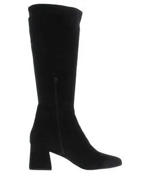 NEW Steve Madden Womens Black Dynasty Zipper Round Toe Knee-High Boots thumbnail 1