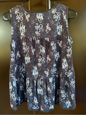EUC Anthropologie One September Deauville Embroidered Tiered Top Size XS thumbnail 8
