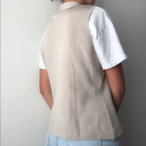 vintage beige merona sweater vest thumbnail 3