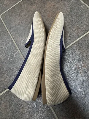 Birdies Blackbird Womens Flats Knit Woven Loafers Slip-On Eggshell Navy 9.5 thumbnail 10