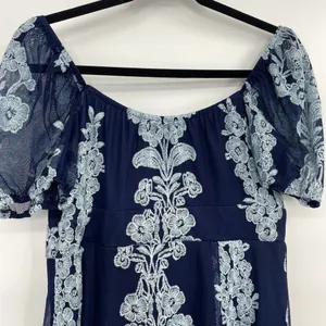 Altar'd State Fit n Flare Dress Lace Overlay Mini Short Sleeve Womens Large NEW thumbnail 4