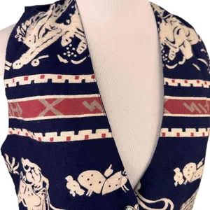 At Last & Co. Western Roping Printed Sleeveless V-Neck Vest Size Small thumbnail 2