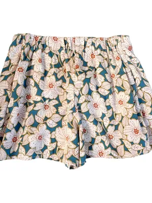 EUC Anthropologie Georgine Skirted Shorts Teal Floral Size XS thumbnail 8