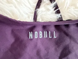 NOBULL Women's High Neck Sports Bra - Dark Plum thumbnail 2