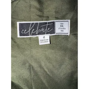 DB Studio Celebrate Olive Green One Shoulder Maxi Dress Pleated Slit F19952 4 thumbnail 6