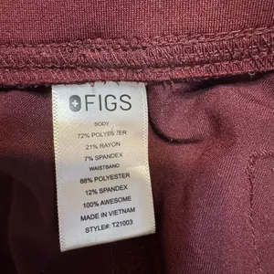 FIGS Pants ladies Large Burgundy Technical Collection Scrub pants Workwear thumbnail 9