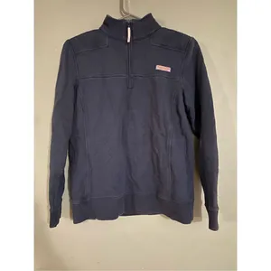 VINEYARD VINES Collegiate Shep Shirt Navy 1/4 Zip Sweatshirt Small thumbnail 4