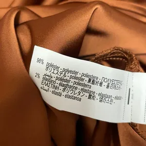 Zara Women's Brown Silky Satin Mid Waist Maxi Straight A-Line Slip Skirt Size 26 thumbnail 4