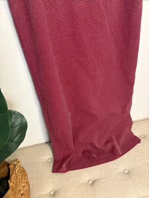 Sleeveless Maxi Dress in Deep Red plaid/gingham 10 thumbnail 5