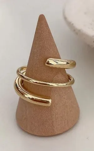 *NEW Coil‎ Ring Gold Plated Sterling Silver thumbnail 1