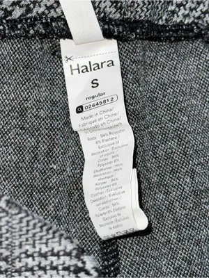 Halara High Rise Pocket Wide Leg Baggy Houndstooth Plaid Casual Pants Academia S thumbnail 6