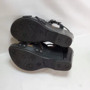 Dansko‎ Wedge Sandals Women 36 Black Leather Strappy Studded Comfort 1907020200 thumbnail 8