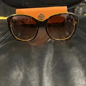 Tory Burch Brown Sunglasses with Gold Accent includes Tory Burch case thumbnail 3