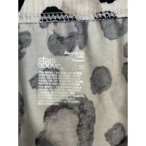 Stars Above Leopard Print Pajama Pants Size 2X Wide Leg Elastic/Tie Waist thumbnail 6