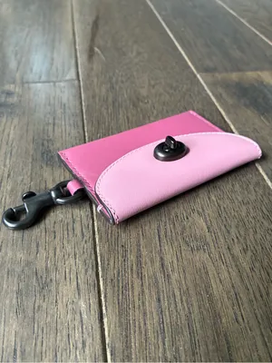 Coach Turnlock Leather Card Case Bag Charm in Colorblock thumbnail 16