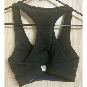 Athletic black sports bra M/M polyester spandex racerback moderate support thumbnail 7