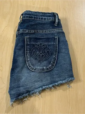 SHEIN Distressed Frayed Hem Denim Jean‎ Shorts thumbnail 4