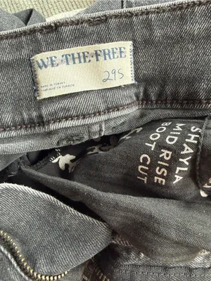 Free People | We The Free Shayla Bootcut Jeans Black Wash Mid Rise Size 29 thumbnail 8