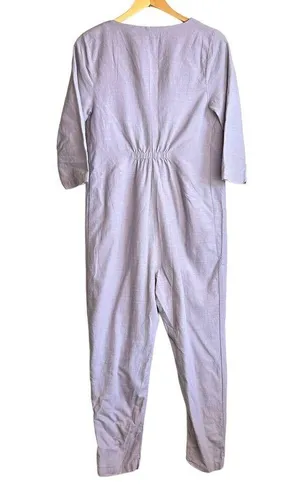 The Nines by Hatch Maternity Jumpsuit Button Front Lavender Size Small thumbnail 4