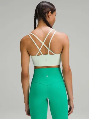 Lululemon Like a Cloud‎ Longline Sports Bra Light Support B/C Cup Kohlrabi Green thumbnail 2