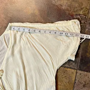 Free People Intimately Ruched Short Sleeve Cream Bodysuit Small thumbnail 2