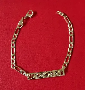 14k gold plated bracelet 7.5 inch thumbnail 1