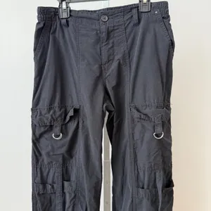 Aeropostale sz XS Convertible Cargo Pants Black ‎ Goth Grunge Utility Techwear thumbnail 2