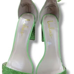 Lulus Shoes Size 10 Lulus Taylor Rhinestones Ankle Strap Heels Green With Flaws Missing Rhinestones thumbnail 8
