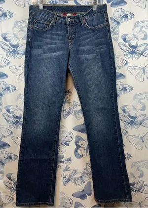 Lucky Brand Blue Straight Leg Jeans Classic Style thumbnail 1