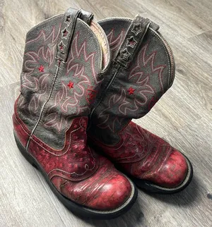 Ariat Red and Gray Cowboy Boots thumbnail 1