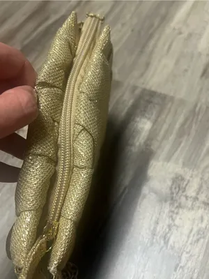 Apt 9 Gold Metallic Pleated Evening Clutch Bag Wristlet Purse thumbnail 4