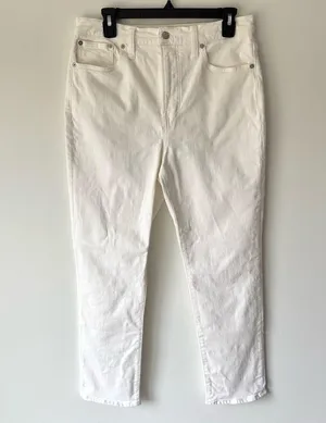 Madewell White The Perfect Vintage Jean Straight Leg High Waist Travel Beach thumbnail 1