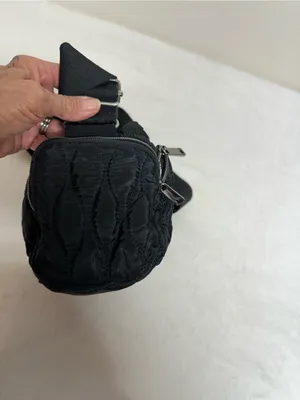 Quilted Black Crossbody Bag - Everyday Lightweight Shoulder Bag thumbnail 8